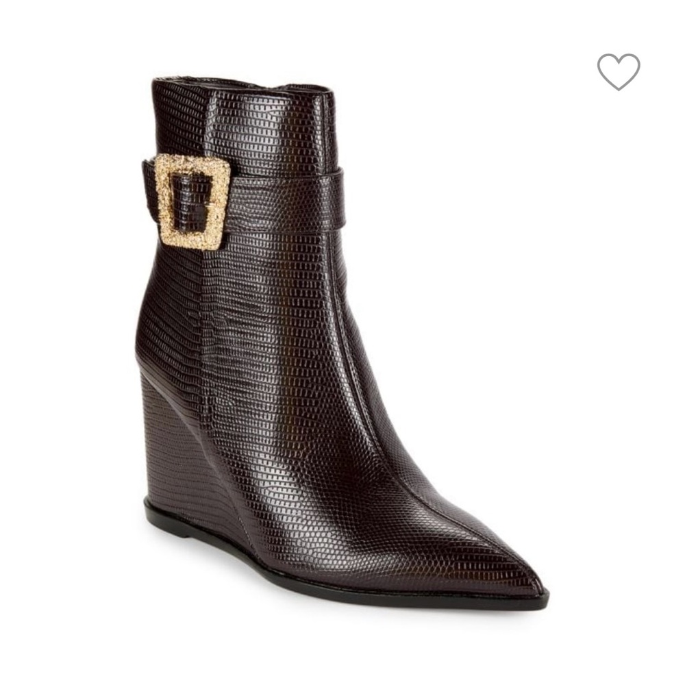 Sam Edelman Brown Ankle Boots with Wedge Heel